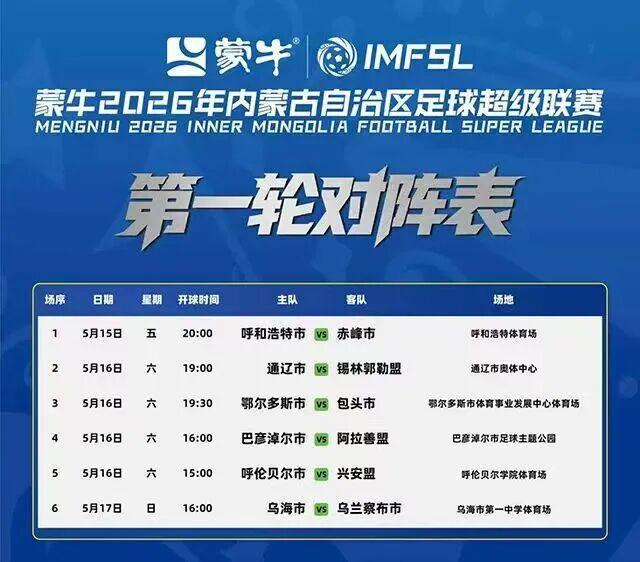体育视频直播-5月15日,“蒙超”将在呼和浩特体育场揭幕!票价亲民,福利超多!